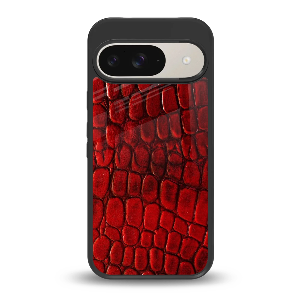 Croco Red back phone cover | glass case for google pixel 9