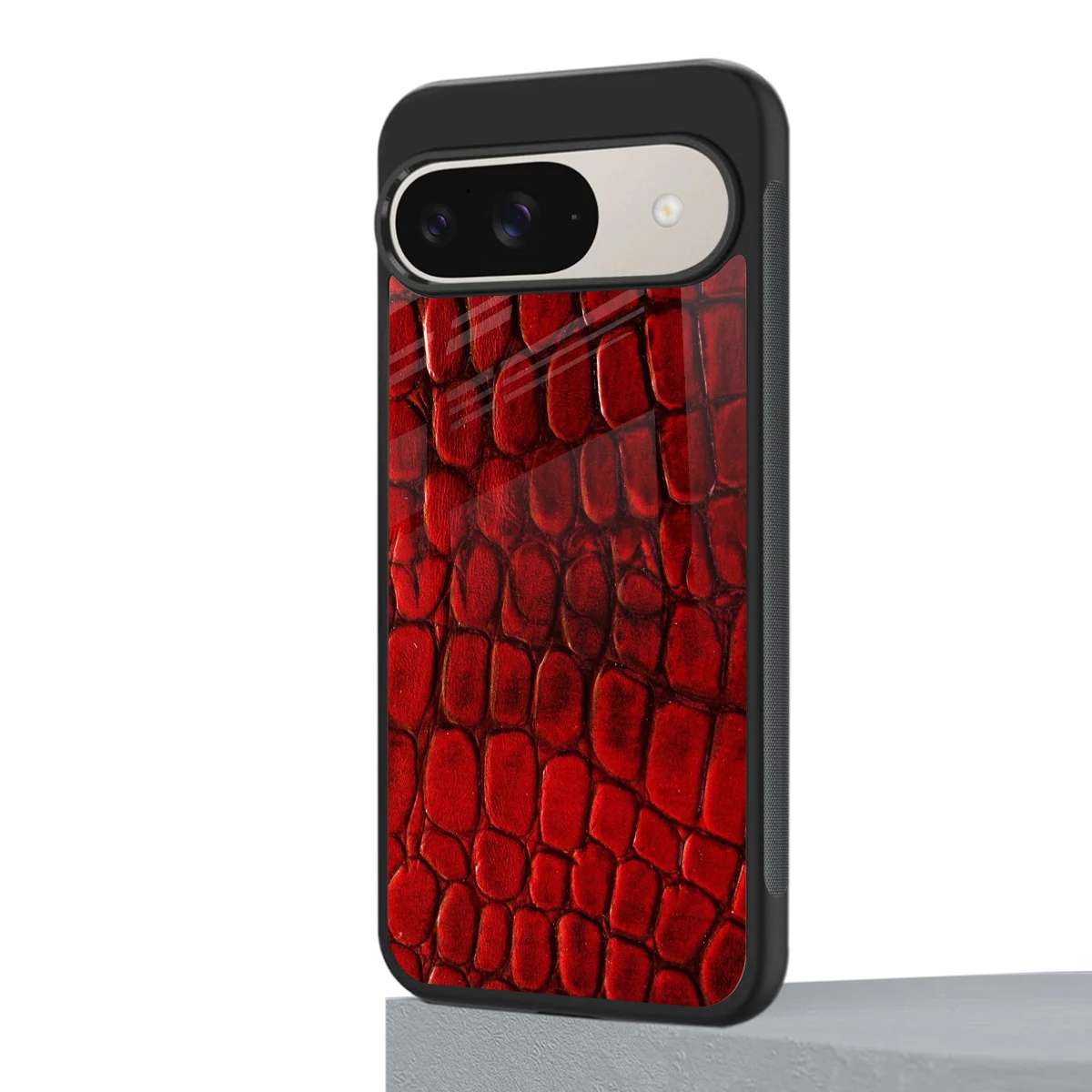 Croco Red google pixel 9 mobile cover | shockproof glass phone case