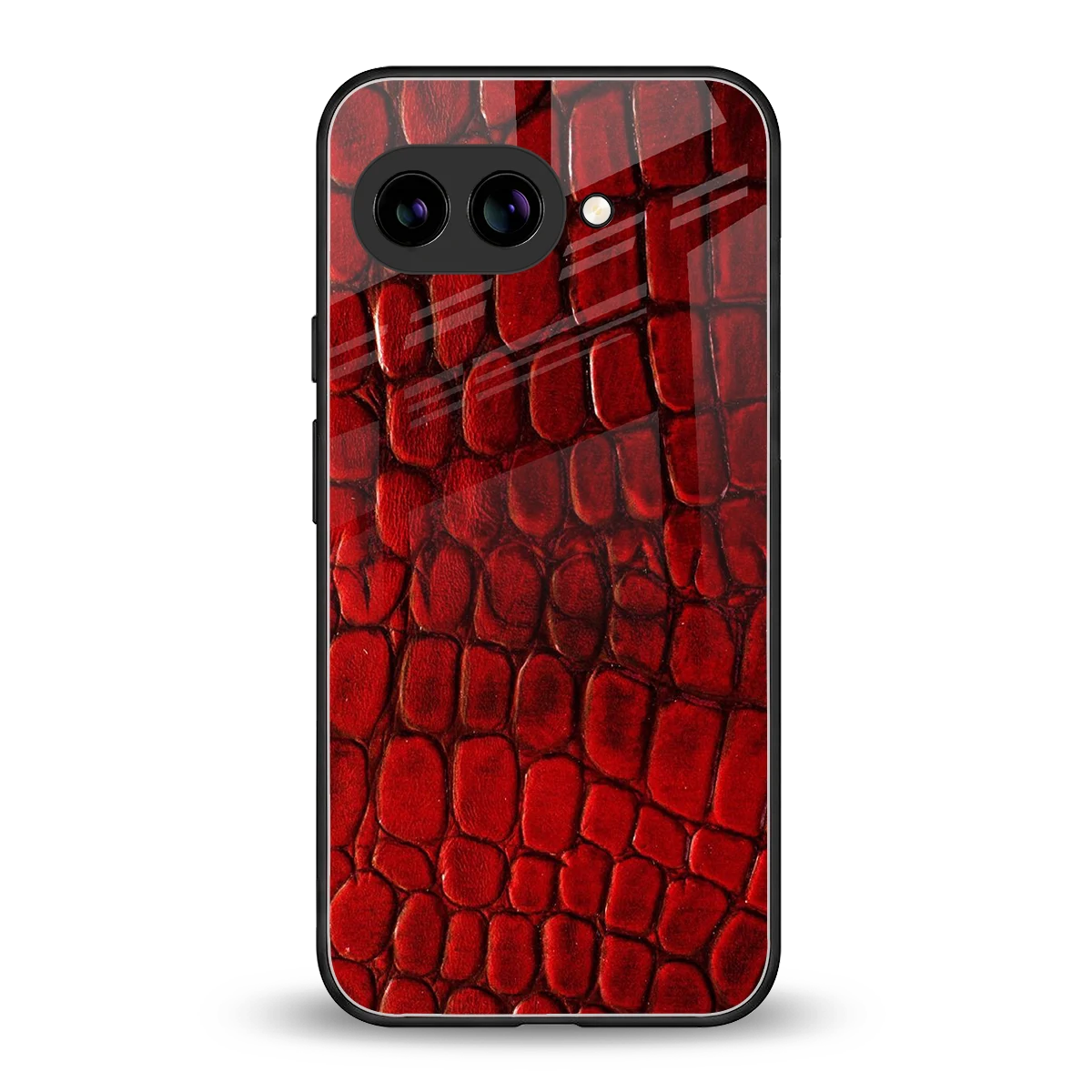 Croco Red back phone cover | glass case for google pixel 10a