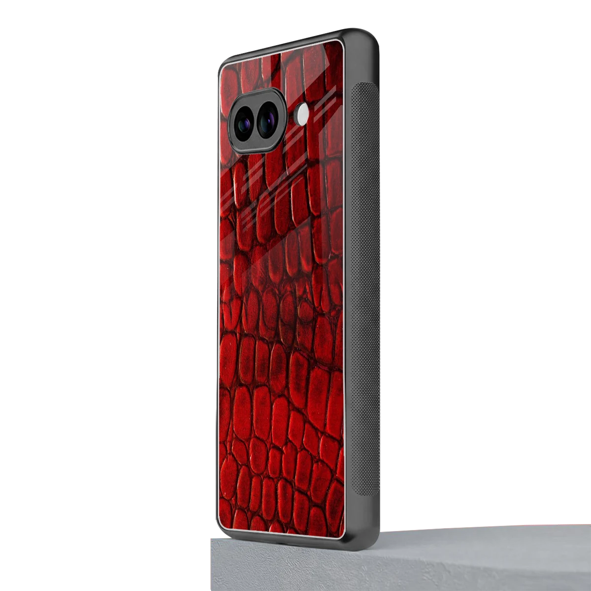 Croco Red google pixel 10a mobile cover | shockproof glass phone case