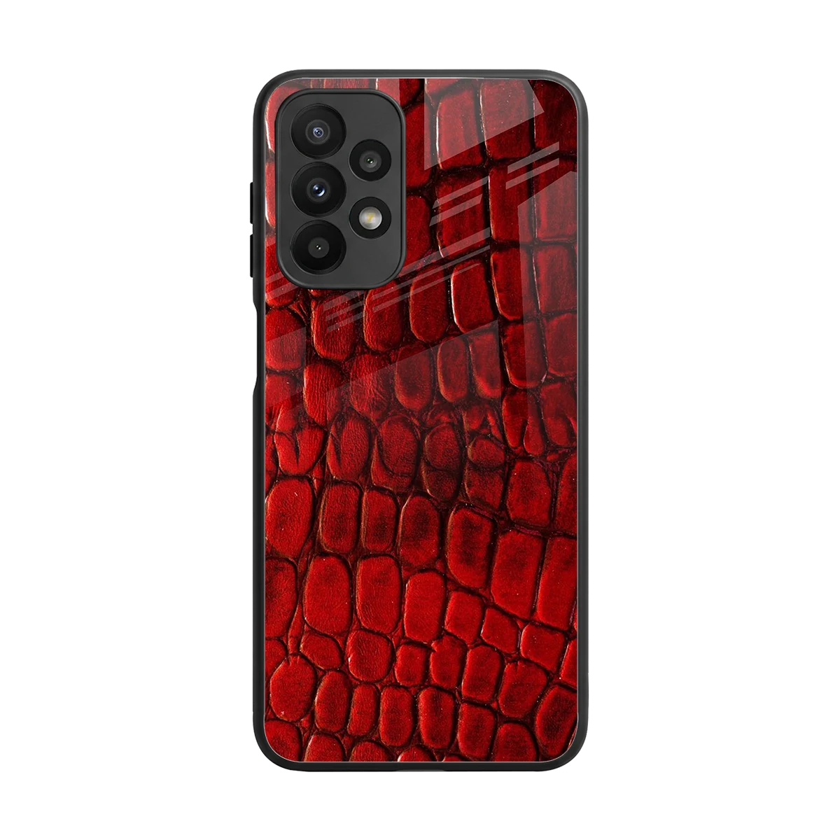 Croco Red back phone cover | glass case for samsung galaxy a23