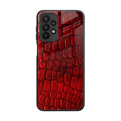 Croco Red back phone cover | glass case for samsung galaxy a23