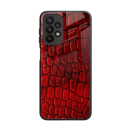Croco Red back phone cover | glass case for samsung galaxy a23
