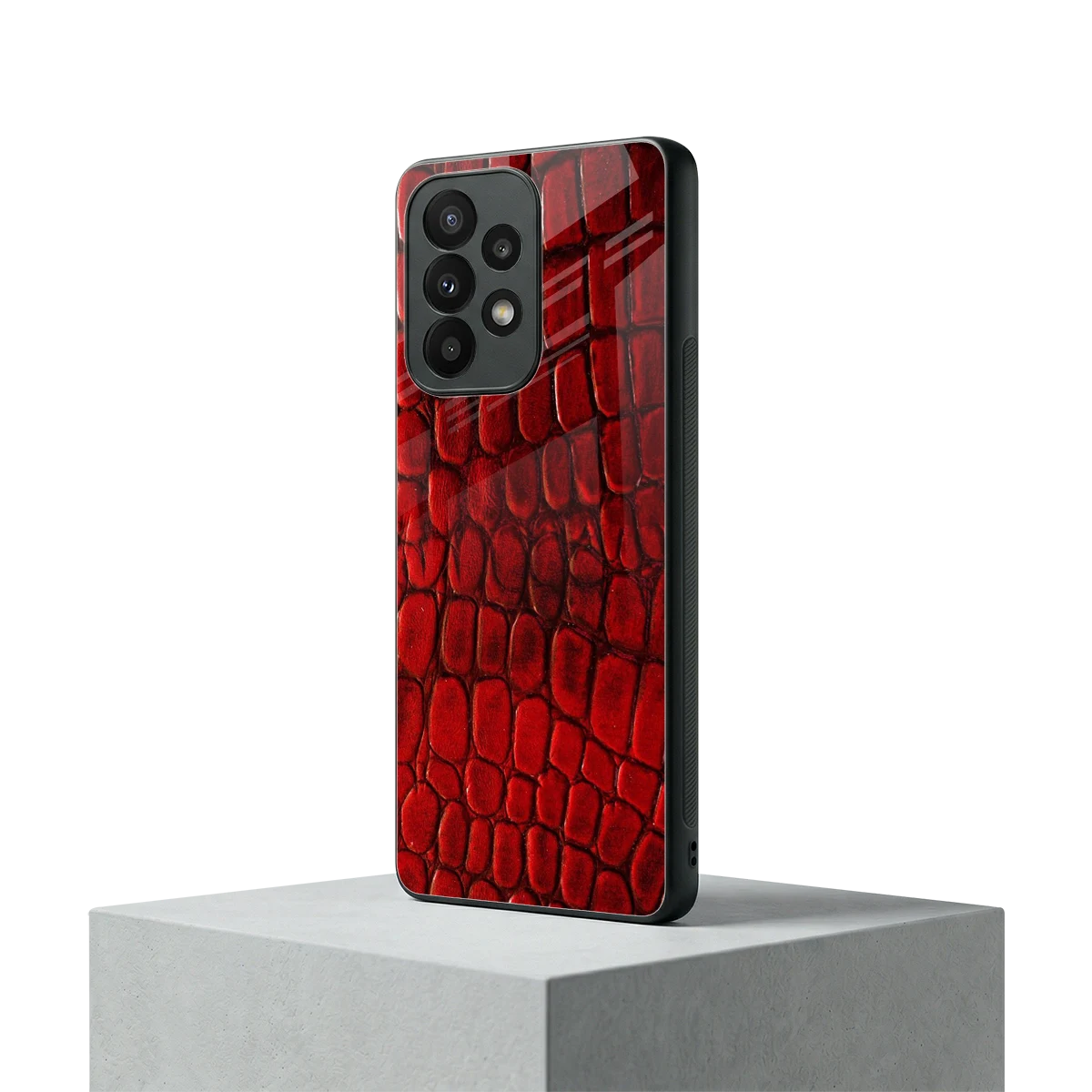 Croco Red samsung galaxy a23 mobile cover | shockproof glass phone case