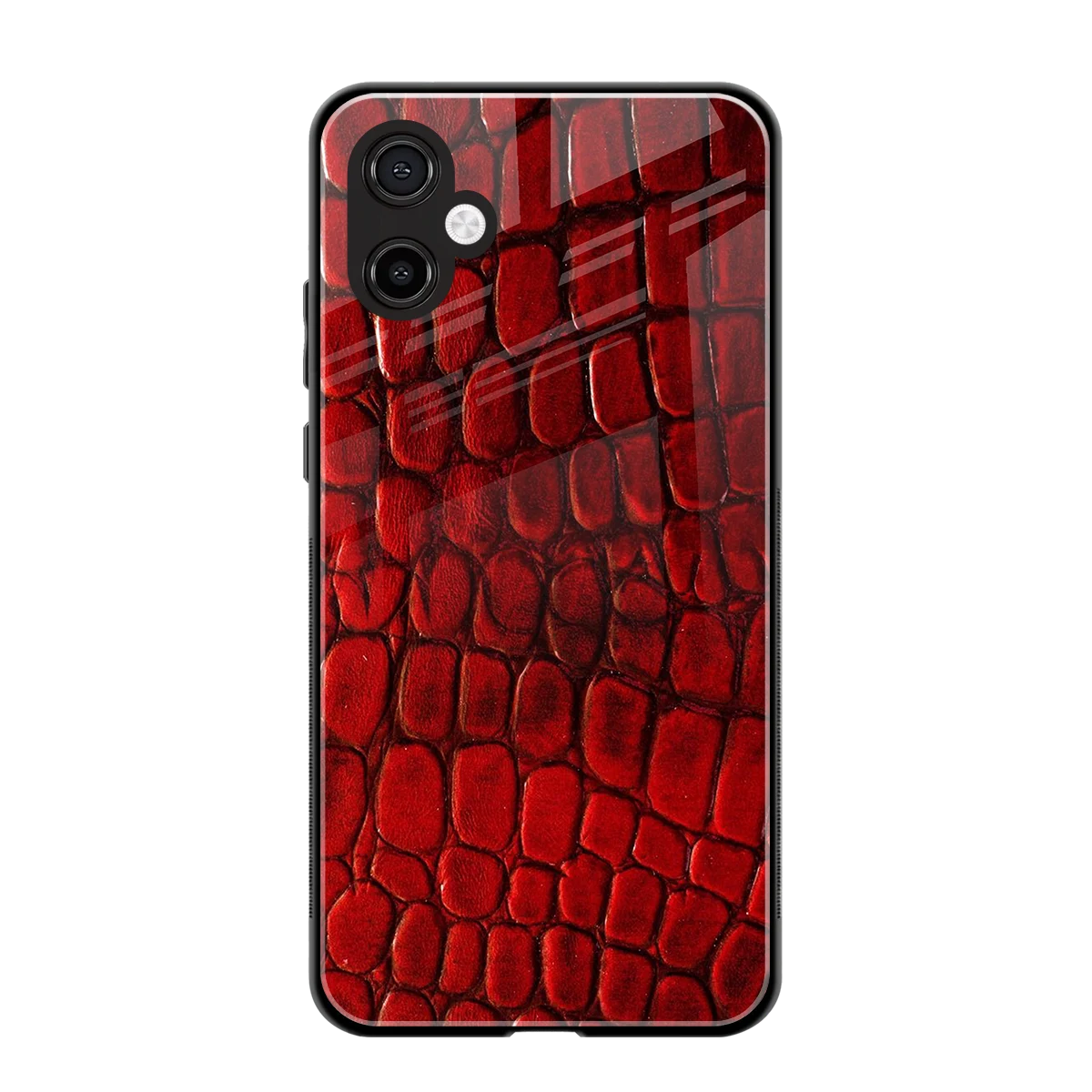 Croco Red back phone cover | glass case for samsung galaxy a06 5g