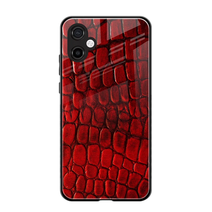 Croco Red back phone cover | glass case for samsung galaxy a06 5g