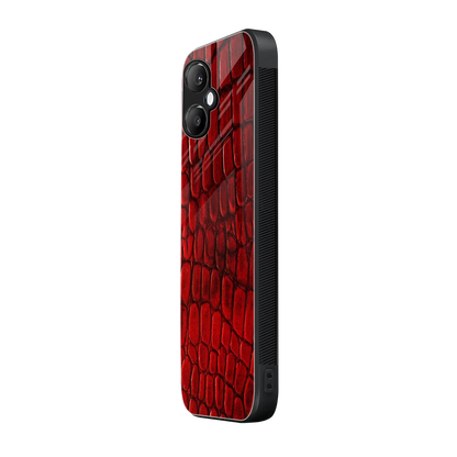 Croco Red samsung galaxy a06 5g mobile cover | shockproof glass phone case
