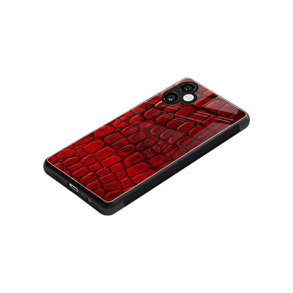 Croco Red stylish phone case for samsung galaxy a06 5g | glossy glass and slim fit