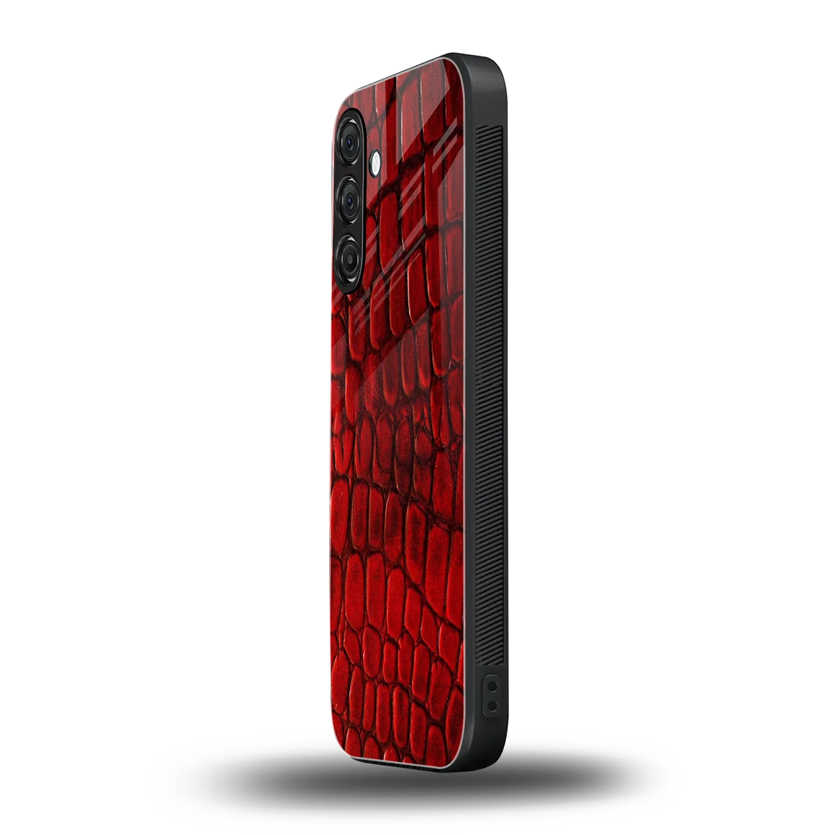 Croco Red samsung galaxy a55 5g mobile cover | shockproof glass phone case