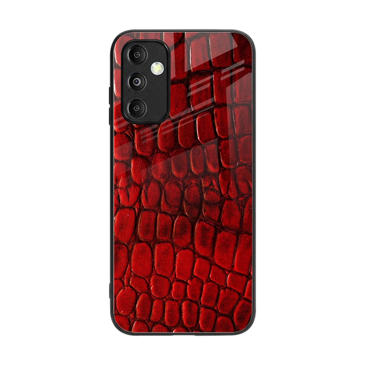 Croco Red back phone cover | glass case for samsung galaxy m14 5g