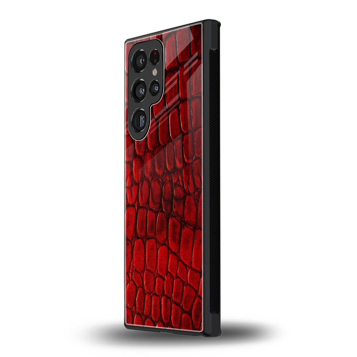 Croco Red samsung galaxy s23 ultra mobile cover | shockproof glass phone case