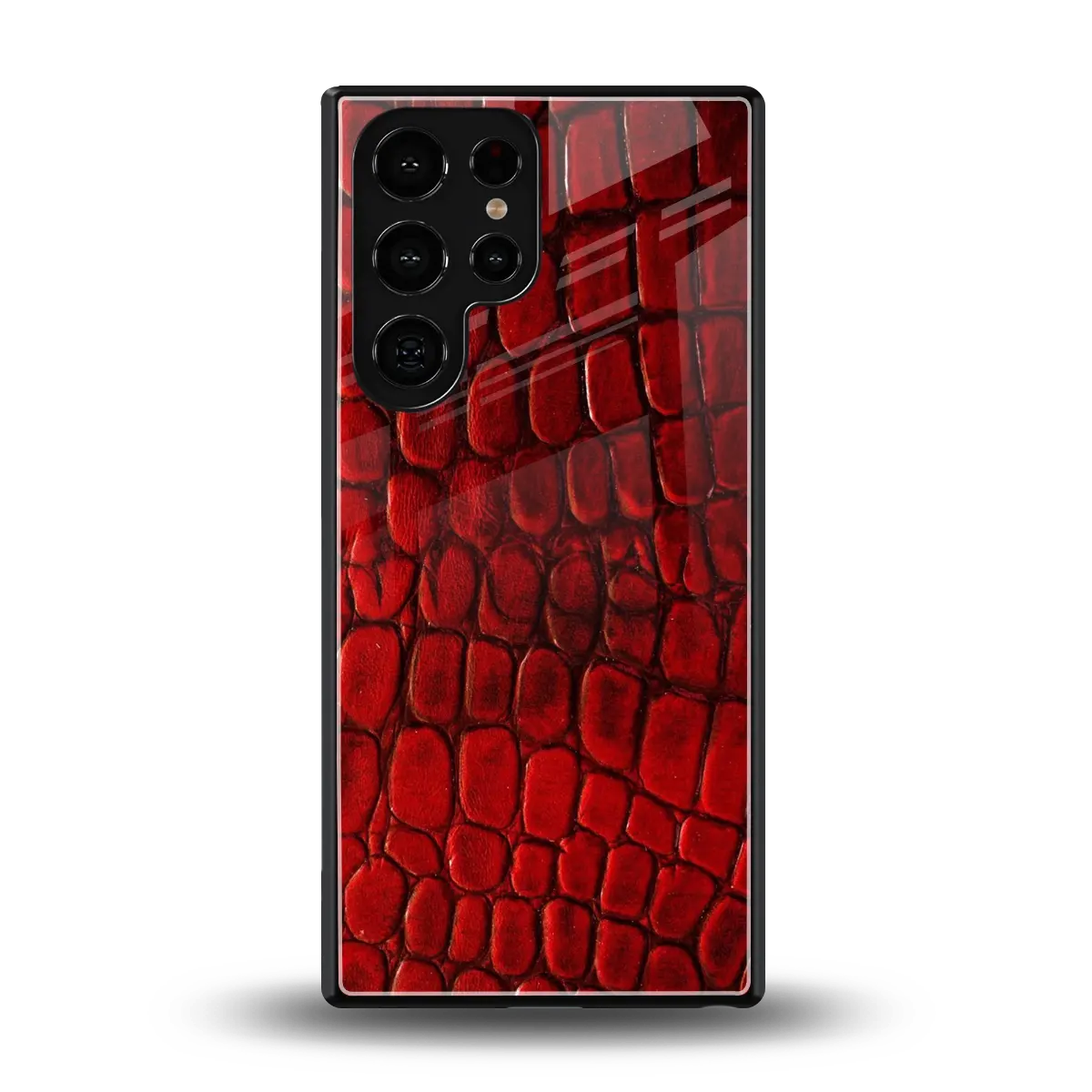 Croco Red back phone cover | glass case for samsung galaxy s25 ultra