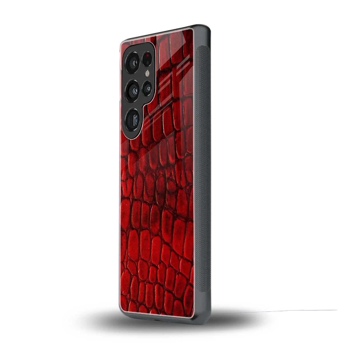 Croco Red samsung galaxy s25 ultra mobile cover | shockproof glass phone case