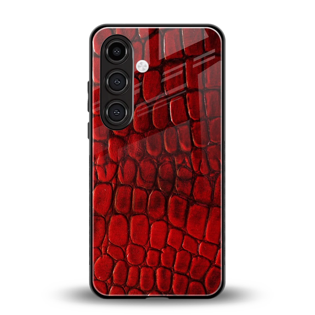 Croco Red back phone cover | glass case for samsung galaxy s24 plus