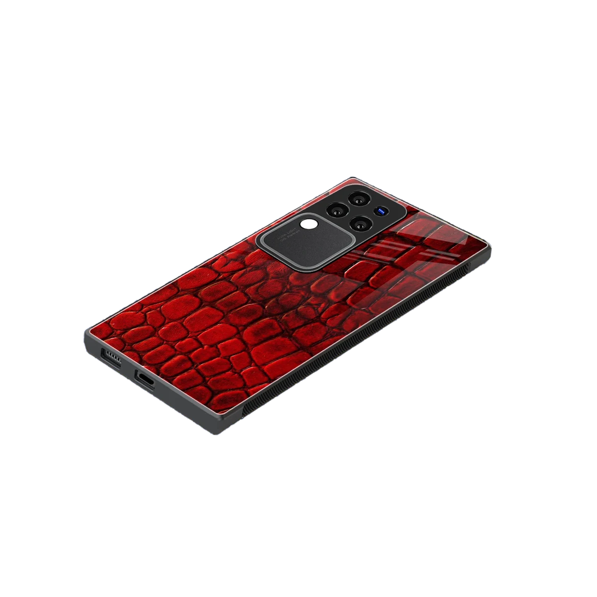 Croco Red stylish phone case forvivo v30 pro | glossy glass and slim fit