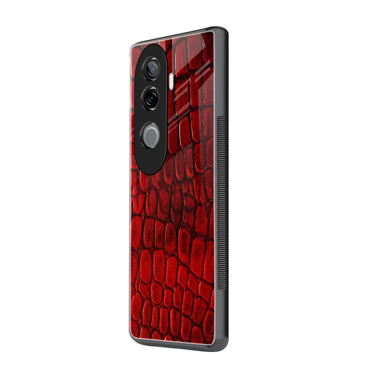 Croco Red vivo v40e mobile cover | shockproof glass phone case