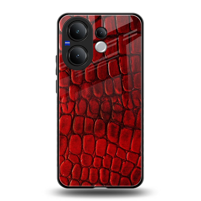 Croco Red back phone cover | glass case for vivo v60