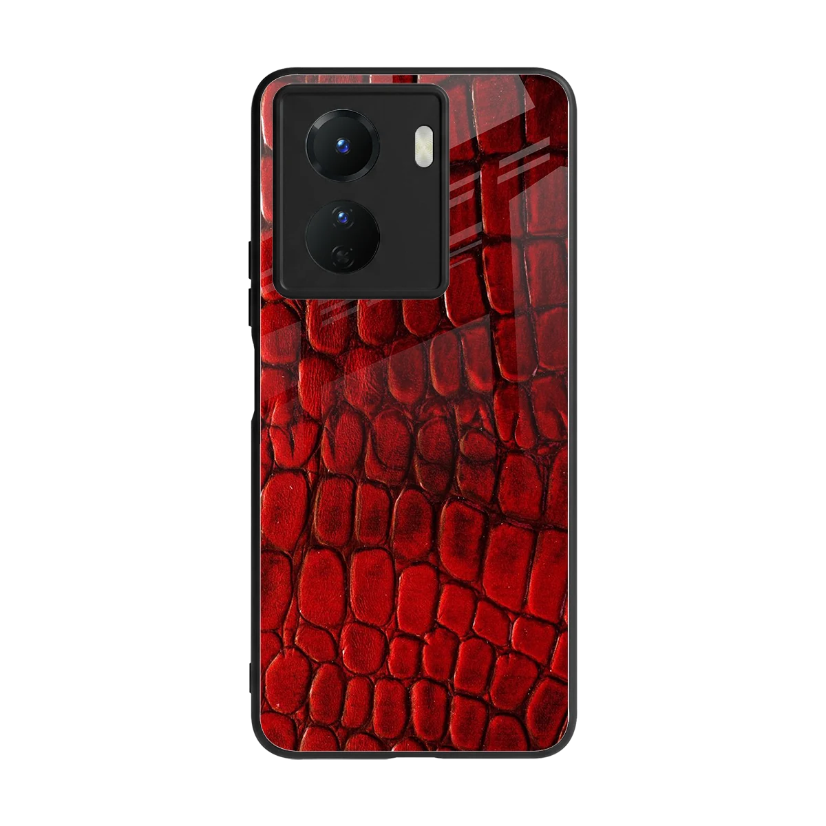 Croco Red back phone cover | glass case for vivo y16