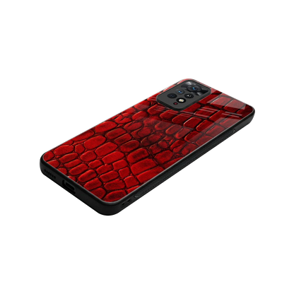Croco Red stylish phone case for redmi note 11 pro | glossy glass and slim fit