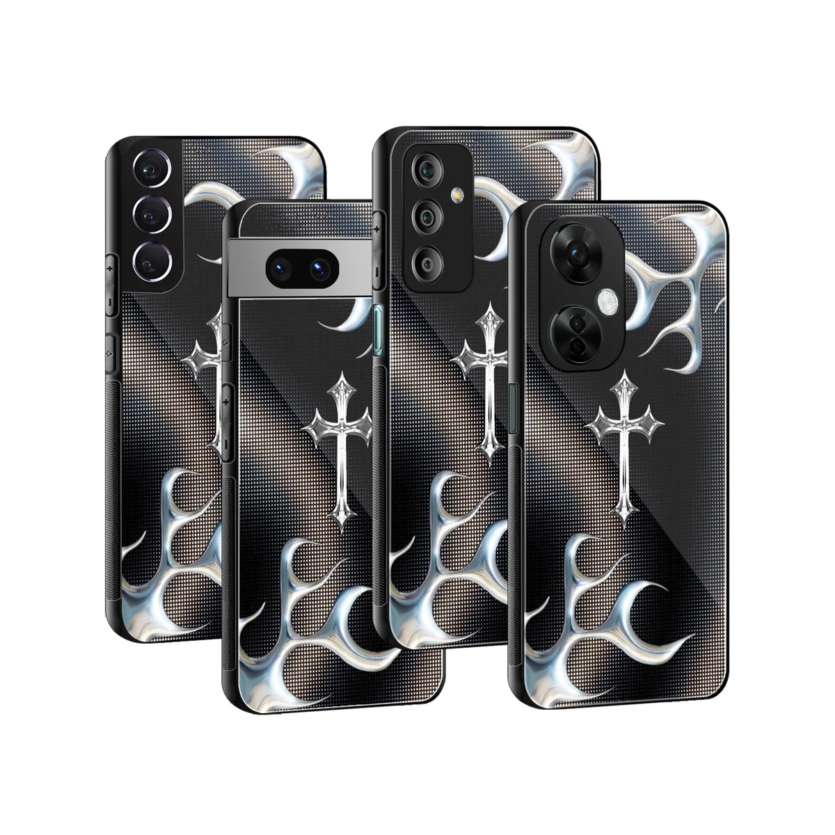Stylish Glass Back Case for All Smartphones iPhone, Samsung, OnePlus, Pixel, Redmi, Oppo, Vivo, Motorola