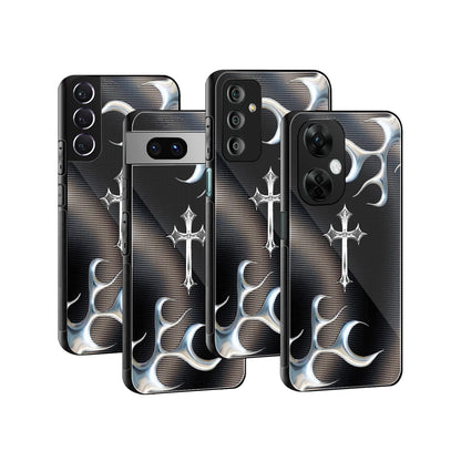 Stylish Glass Back Case for All Smartphones iPhone, Samsung, OnePlus, Pixel, Redmi, Oppo, Vivo, Motorola