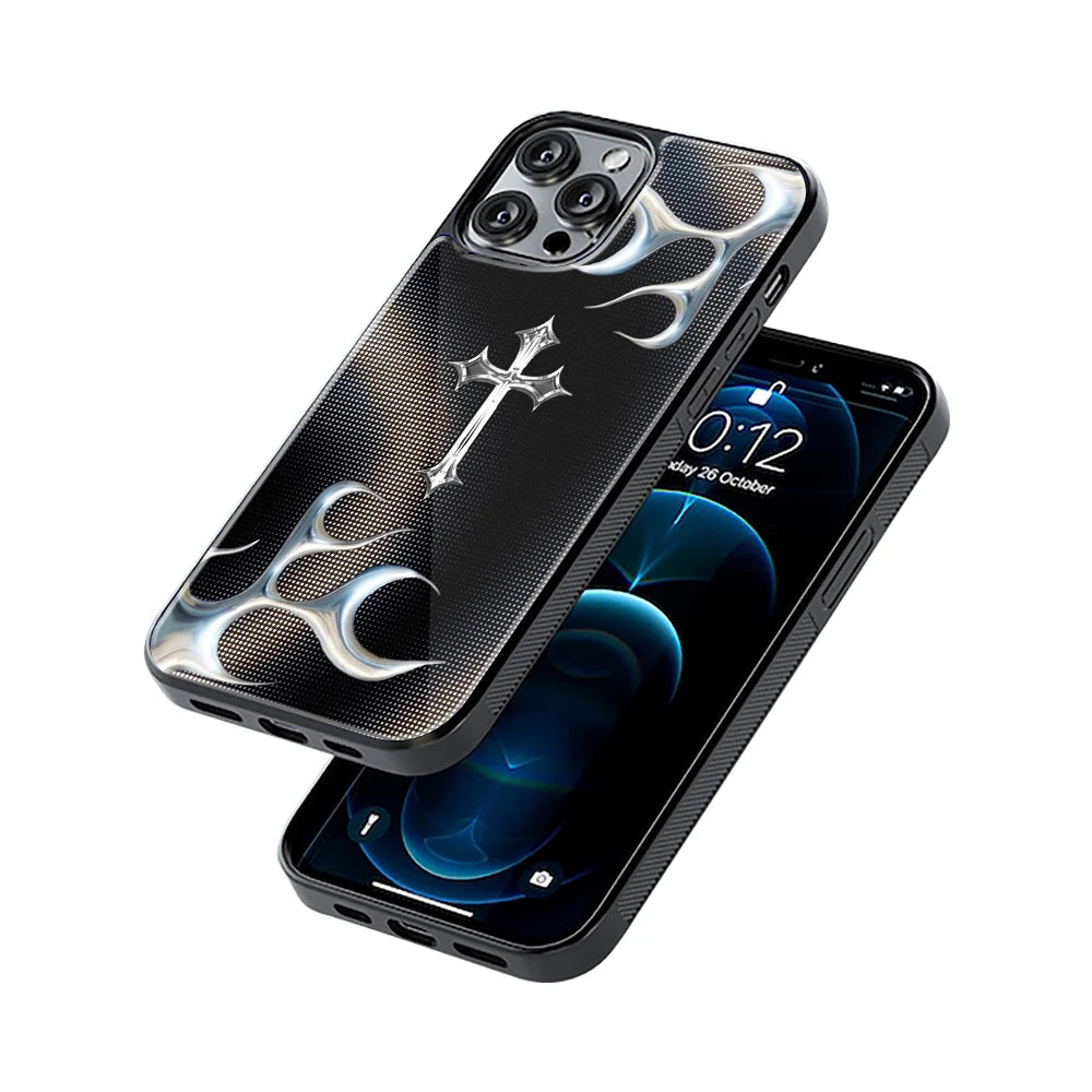Protective Glass Back Phone Case Compatible with iPhone, Samsung, OnePlus, Pixel & More