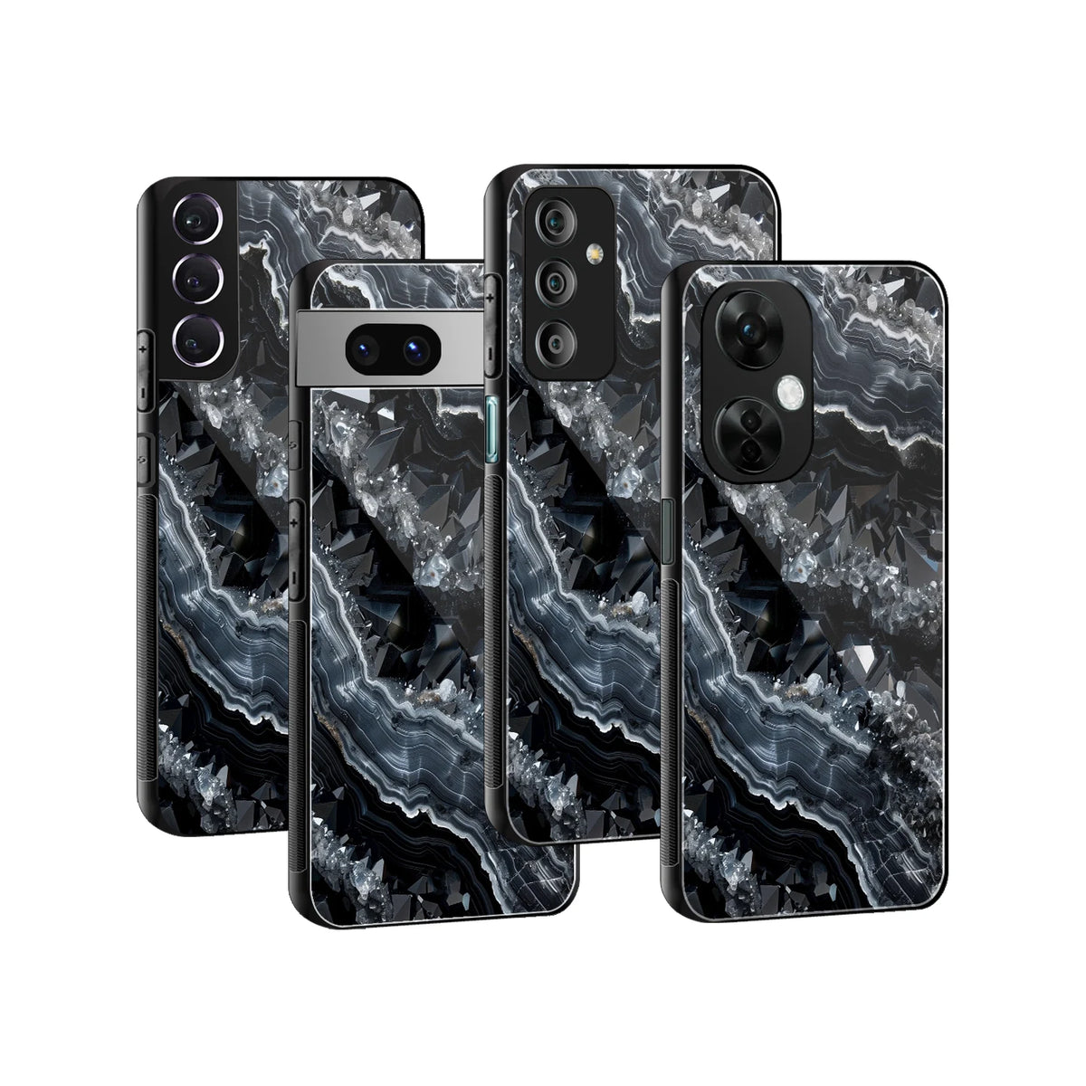 Stylish Glass Back Case for All Smartphones iPhone, Samsung, OnePlus, Pixel, Redmi, Oppo, Vivo, Motorola