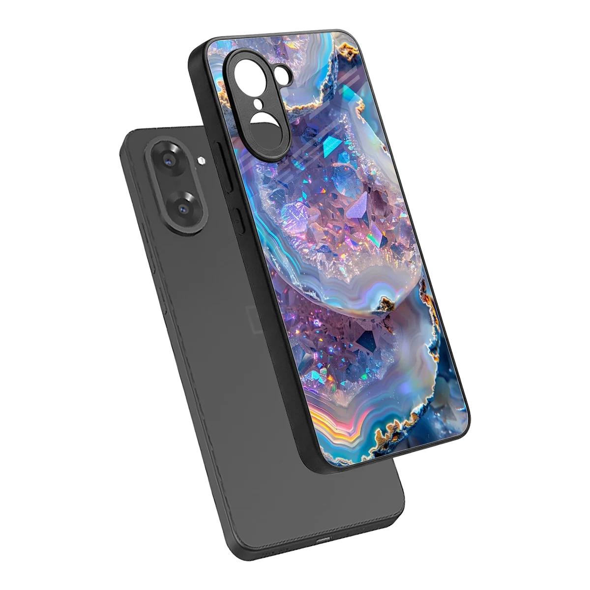 Crystal Veil sleek oneplus nord ce5 5g cover with tempered glass back and TPU edges