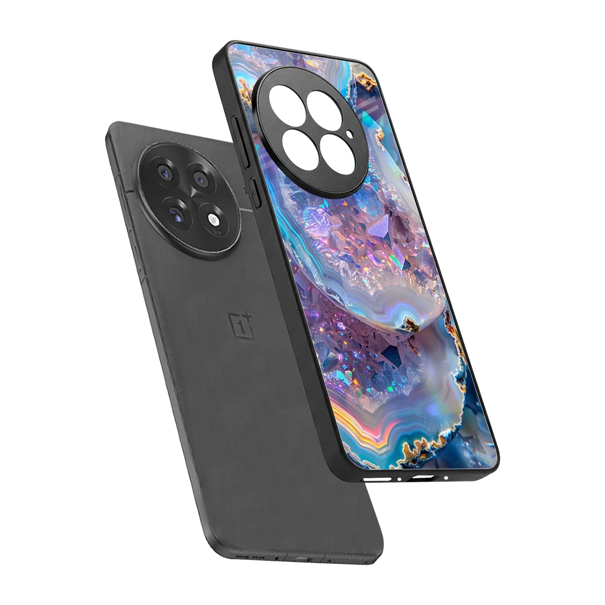 Crystal Veil sleek oneplus 13 cover with tempered glass back and TPU edges