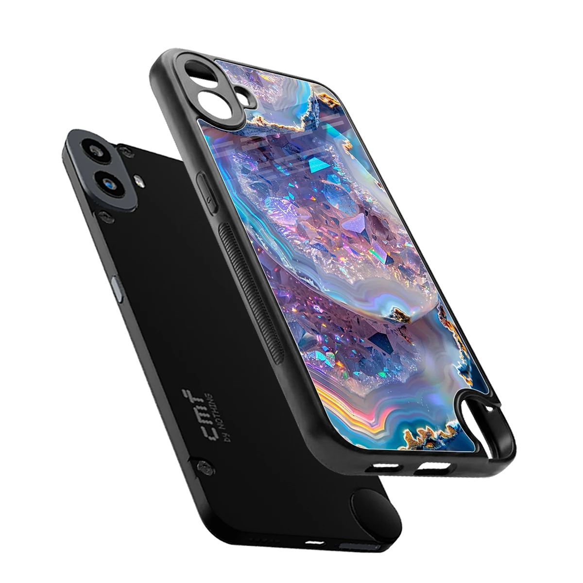 Crystal Veil sleek cmf nothing phone 1 cover with tempered glass back and TPU edges