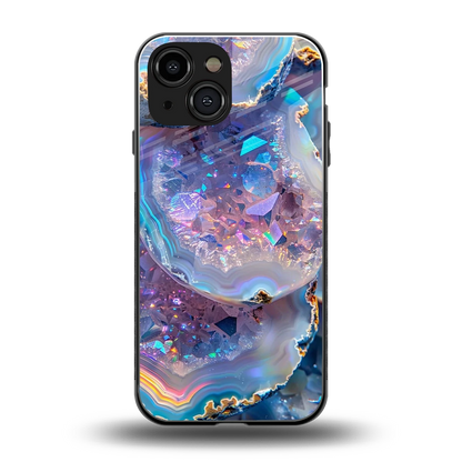 Crystal Veil back phone cover | glass case for iphone 13 mini