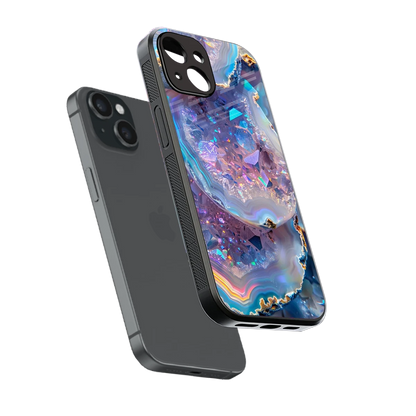 Crystal Veil sleek iphone 13 mini cover with tempered glass back and TPU edges