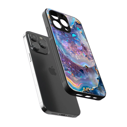 Crystal Veil sleek iphone 14 pro max cover with tempered glass back and TPU edges