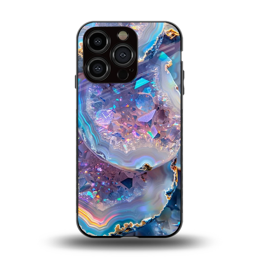 Crystal Veil back phone cover | glass case for iphone 13 pro