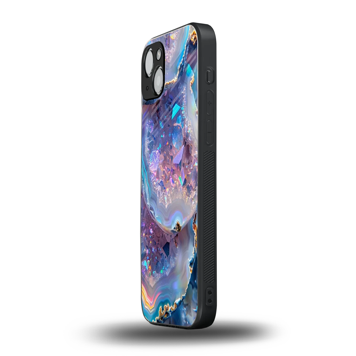 Crystal Veil iphone 13 mobile cover | shockproof glass phone case