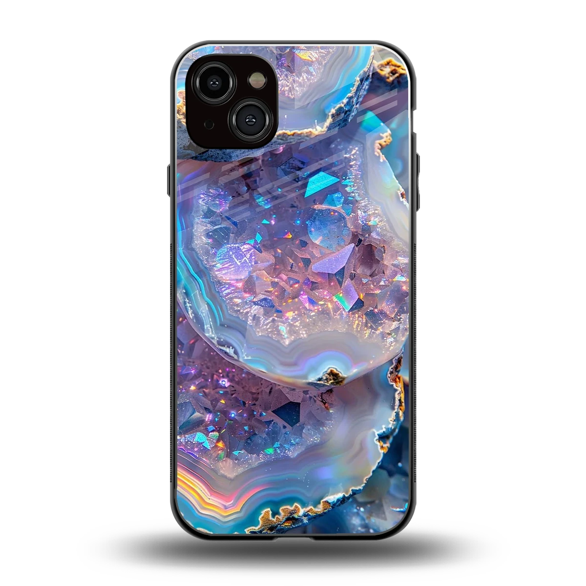Crystal Veil back phone cover | glass case for iphone 14 plus