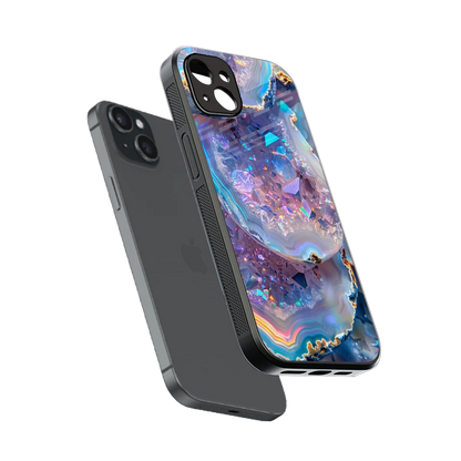 Crystal Veil sleek iphone 14 plus cover with tempered glass back and TPU edges