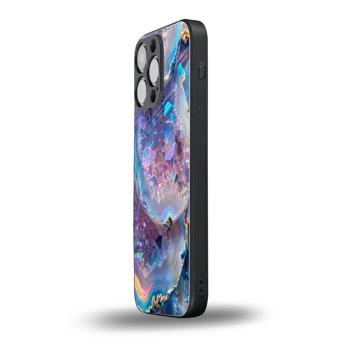 Crystal Veil iphone 15 pro max mobile cover | shockproof glass phone case