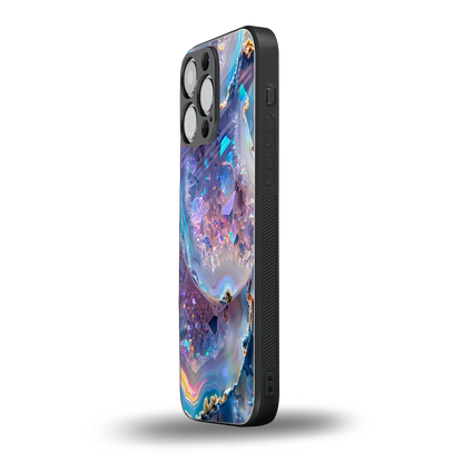 Crystal Veil iphone 15 pro max mobile cover | shockproof glass phone case