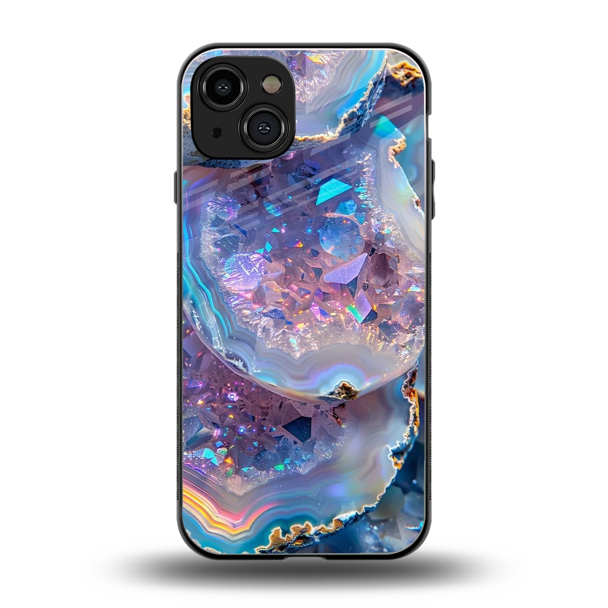 Crystal Veil back phone cover | glass case for iphone 15