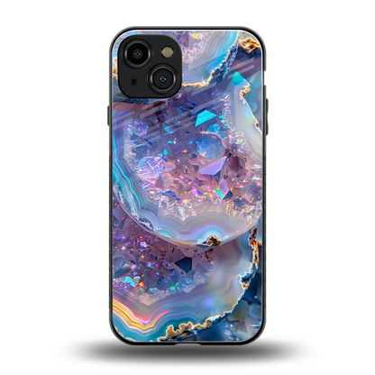 Crystal Veil back phone cover | glass case for iphone 15