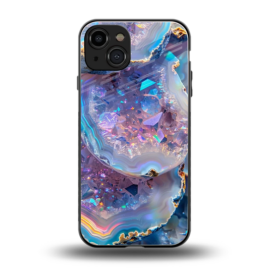 Crystal Veil back phone cover | glass case for iphone 15