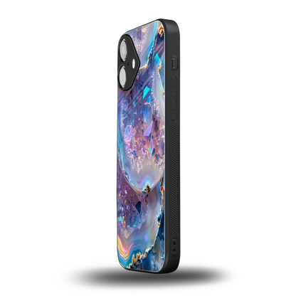 Crystal Veil iphone 16 plus mobile cover | shockproof glass phone case