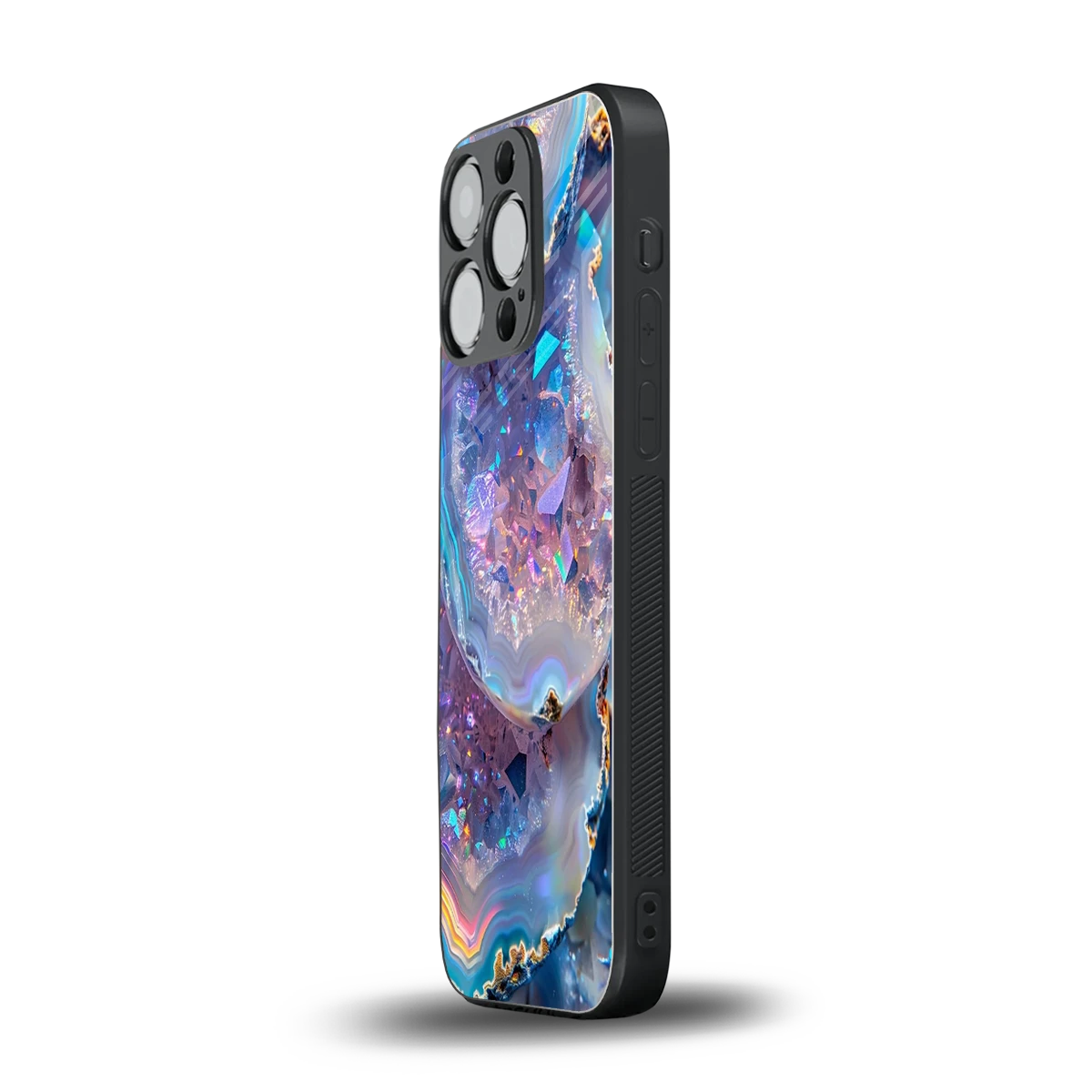 Crystal Veil iphone 16 pro mobile cover | shockproof glass phone case