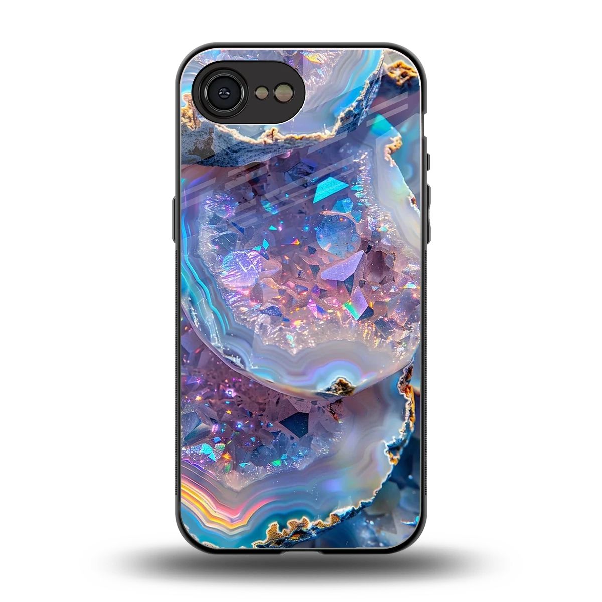 Crystal Veil back phone cover | glass case for iphone 16e