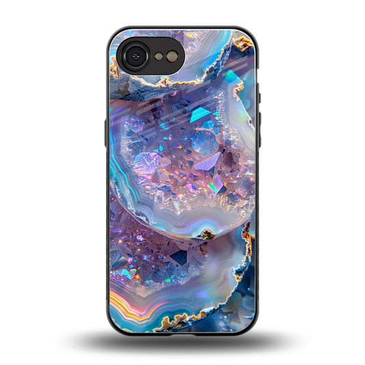 Crystal Veil back phone cover | glass case for iphone 16e