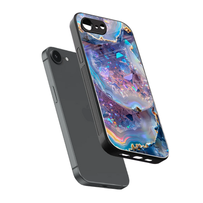Crystal Veil sleek iphone 16e cover with tempered glass back and TPU edges