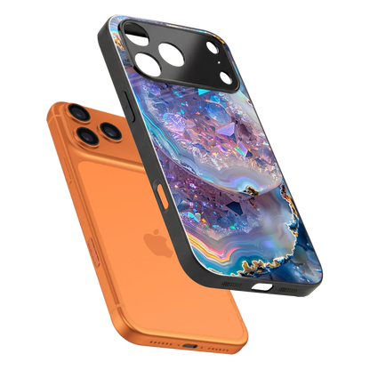 Crystal Veil sleek iphone 17 pro cover with tempered glass back and TPU edges