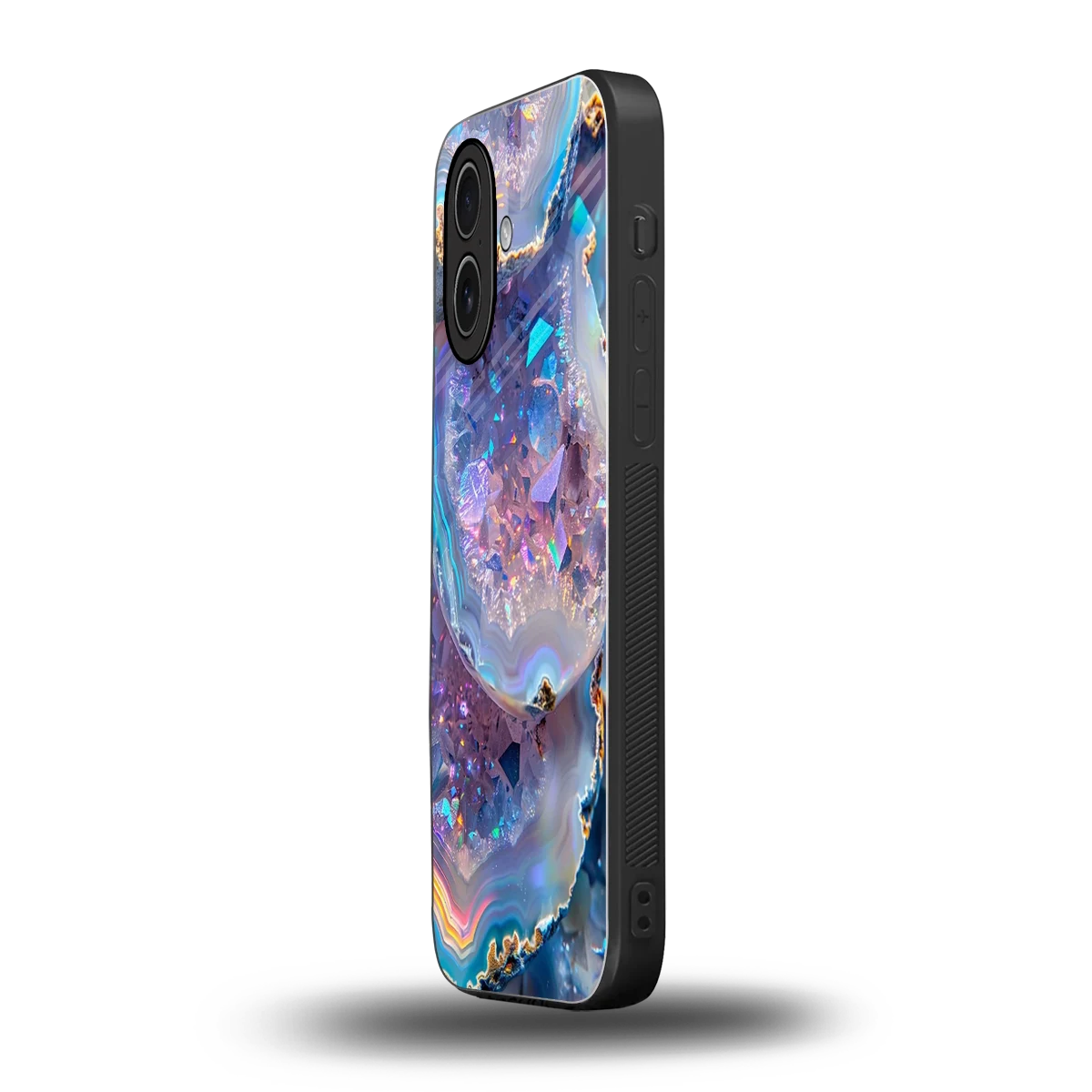 Crystal Veil iphone 17 mobile cover | shockproof glass phone case