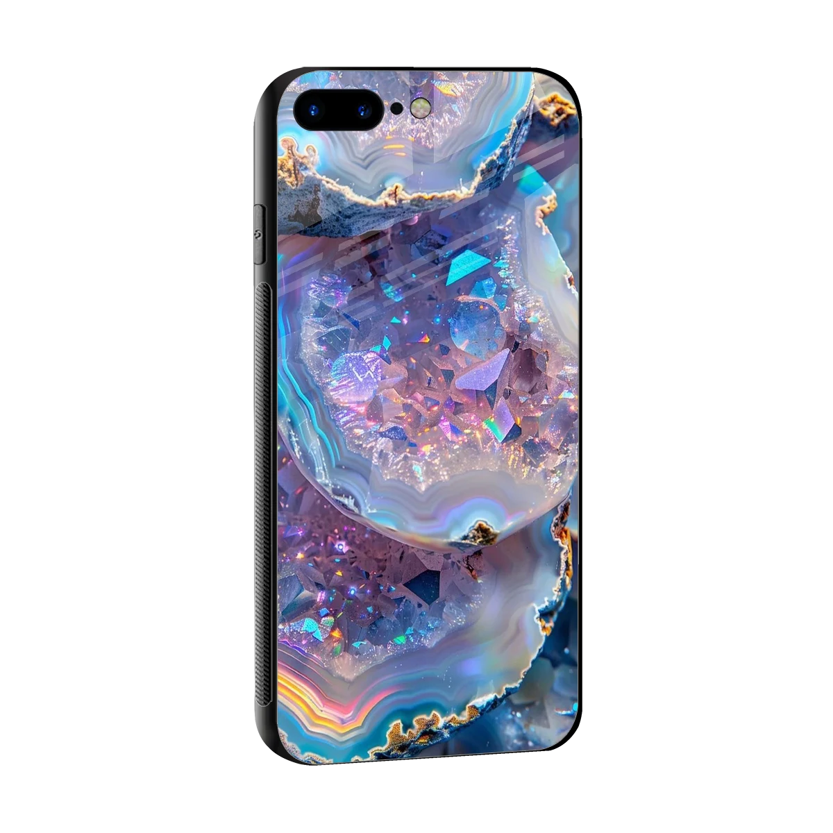 Crystal Veil sleek iphone 8 plus cover with tempered glass back and TPU edges